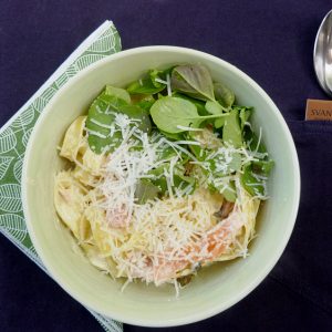 Tagliatelle med lax oxh wasabi