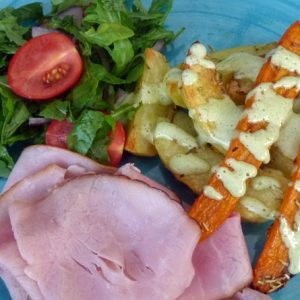 Potatis och morötter med dragonsås