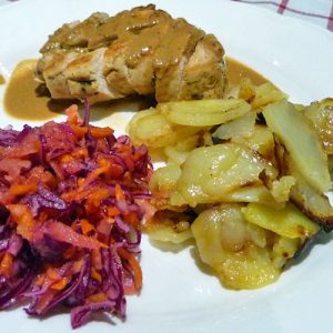 Kyckling med julmustsås